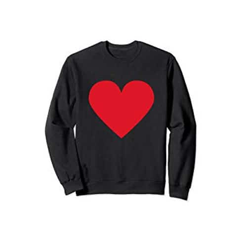 red heart sweatshirt