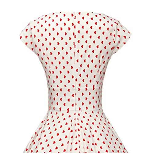 Red printed heart shaped symbol dress
