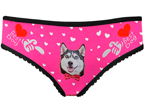 heart panties with dog faces