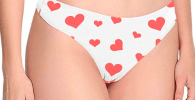 women underwear with red heart symbols