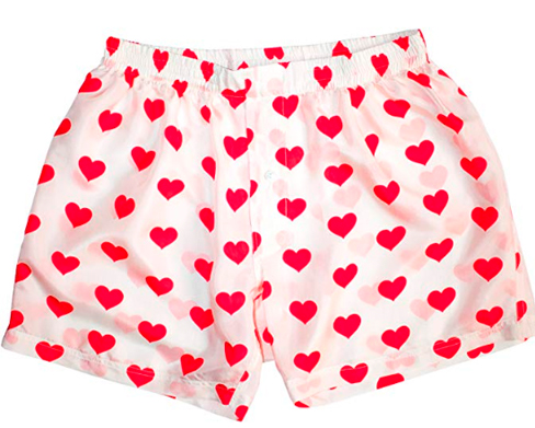 white men underwear with red hearts on it