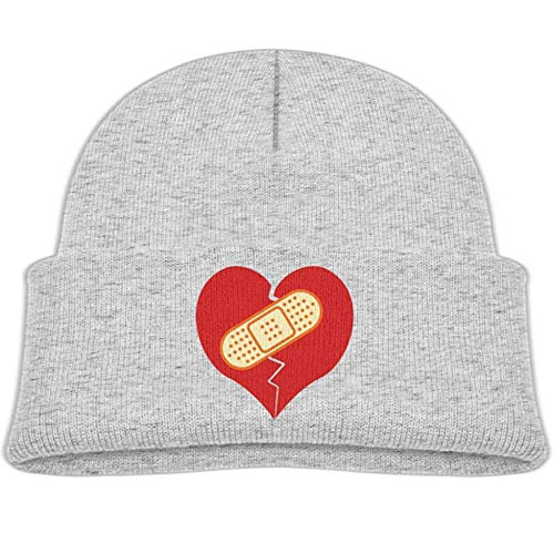 Grey broken heart hat