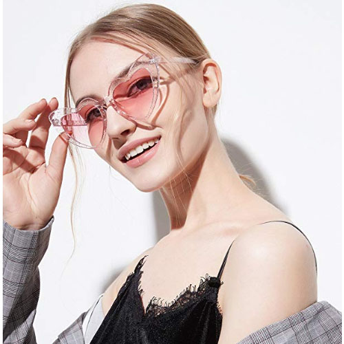 pinkheart shaped sunglasses
