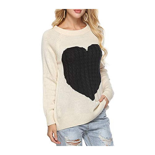 Woman heart sweater on sale