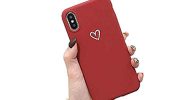 red heart case for iphone 8