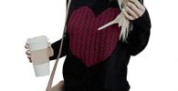 red big heart sweater