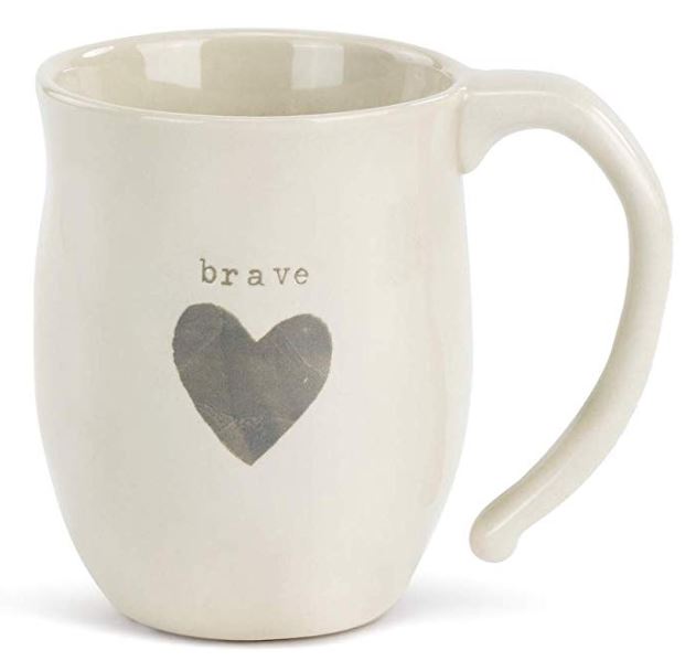 Heart mug with grey heart